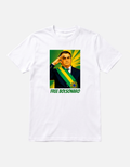 Camiseta branca Free Bolsonaro pop art