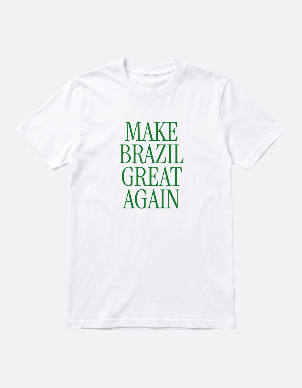 Camiseta branca Make Brazil Great Again