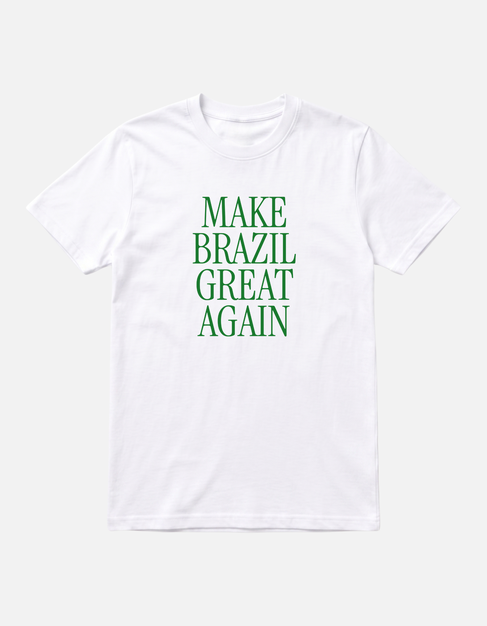 Camiseta branca Make Brazil Great Again