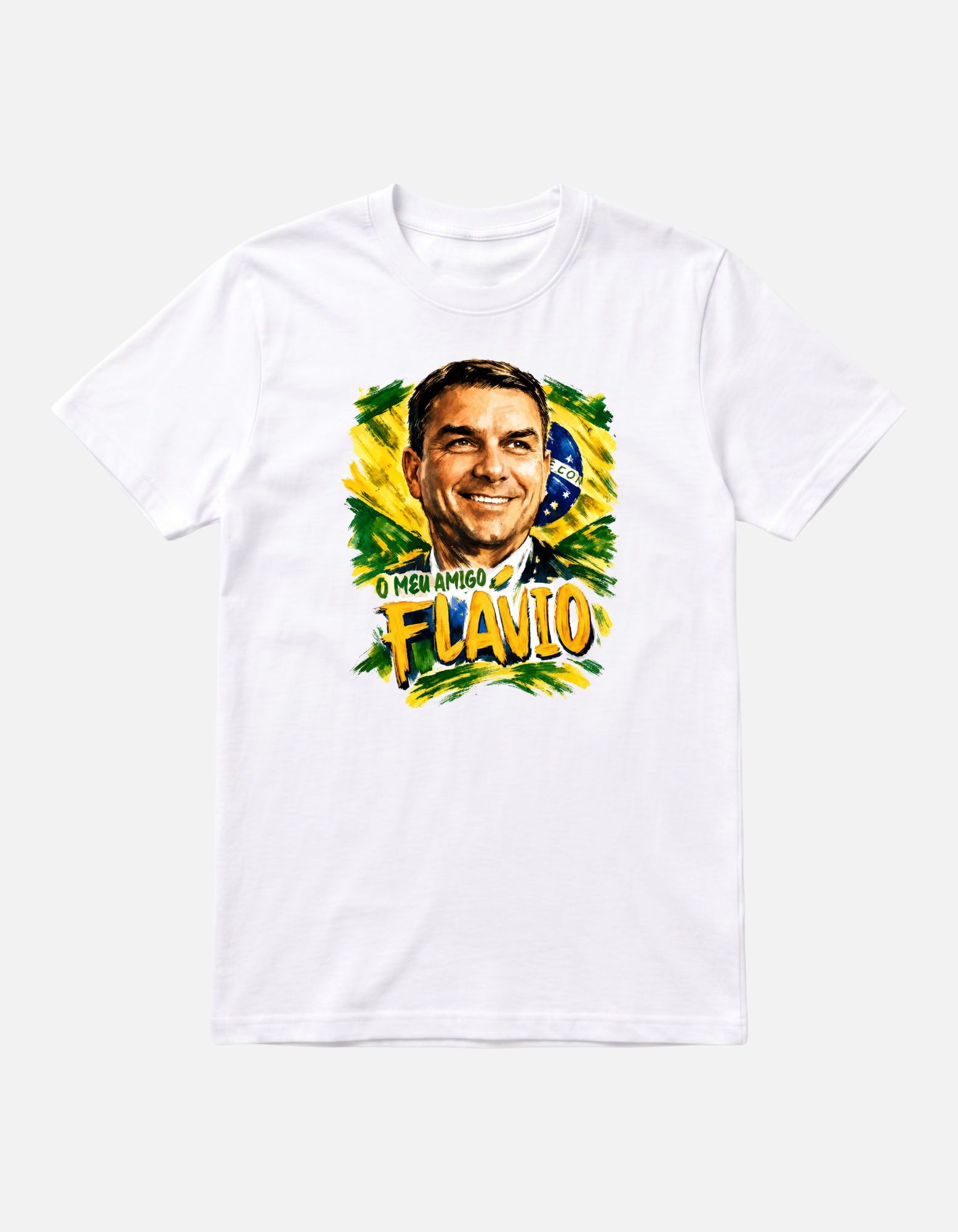 Camiseta branca O Meu Amigo Flavio