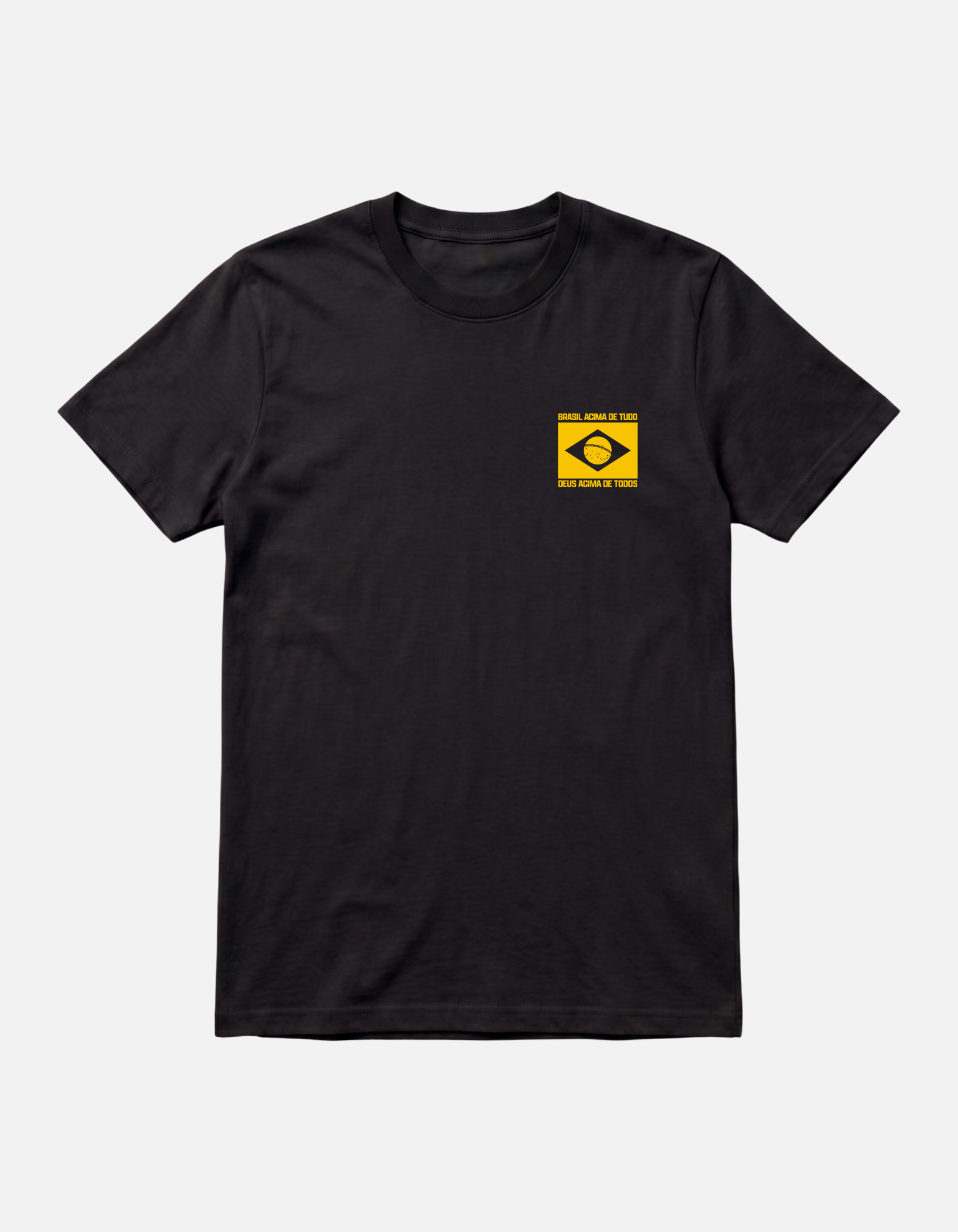 Camiseta Brasil Acima de Tudo, Deus Acima de Todos - Bandeira